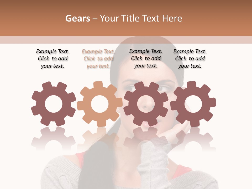 Hair Caucasian Expression PowerPoint Template