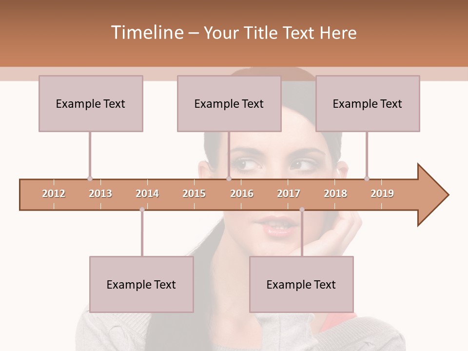 Hair Caucasian Expression PowerPoint Template