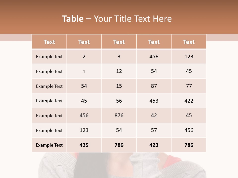 Hair Caucasian Expression PowerPoint Template