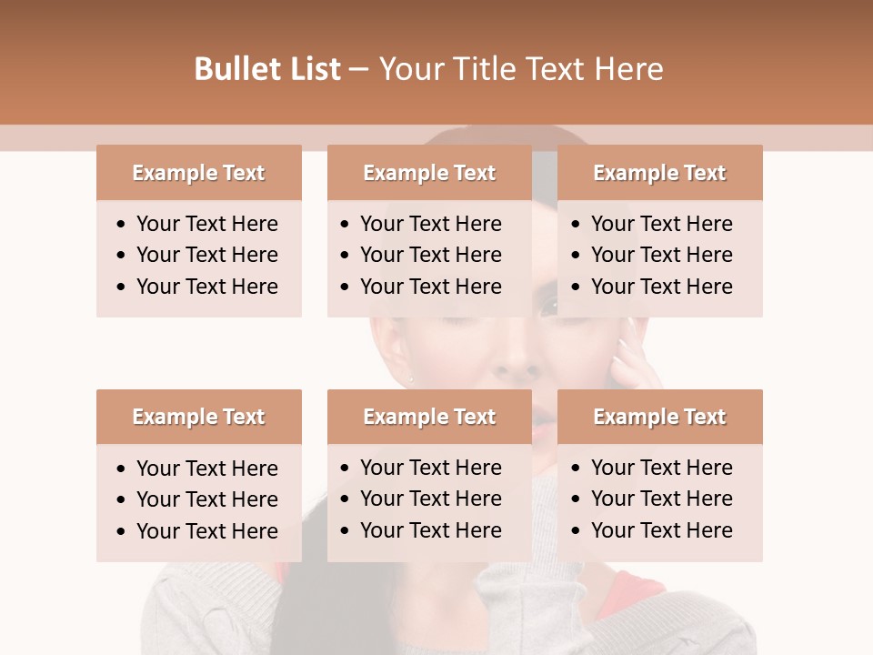 Hair Caucasian Expression PowerPoint Template