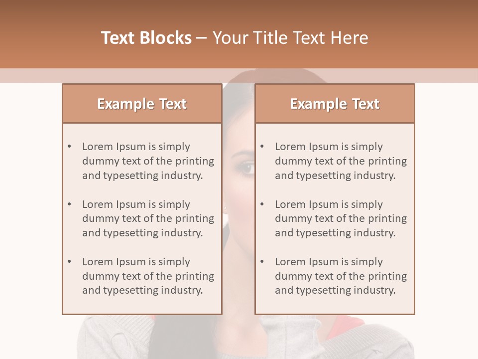Hair Caucasian Expression PowerPoint Template
