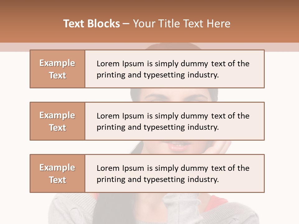 Hair Caucasian Expression PowerPoint Template