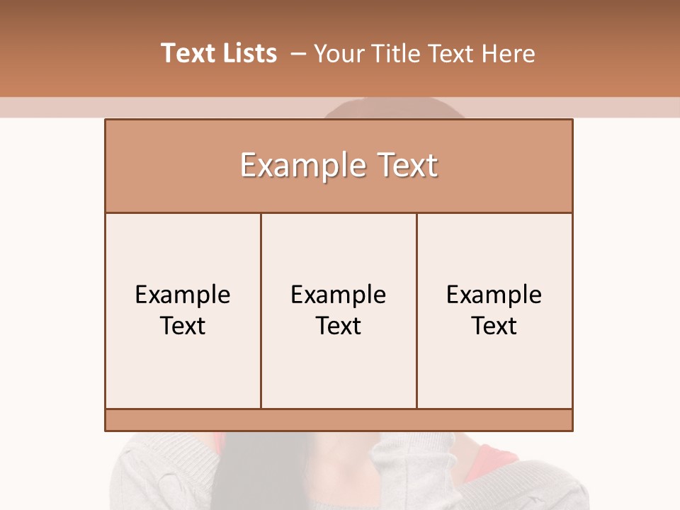 Hair Caucasian Expression PowerPoint Template