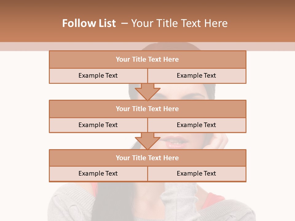Hair Caucasian Expression PowerPoint Template