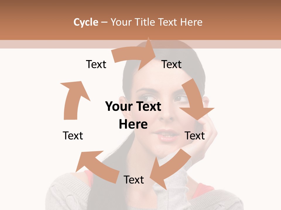 Hair Caucasian Expression PowerPoint Template