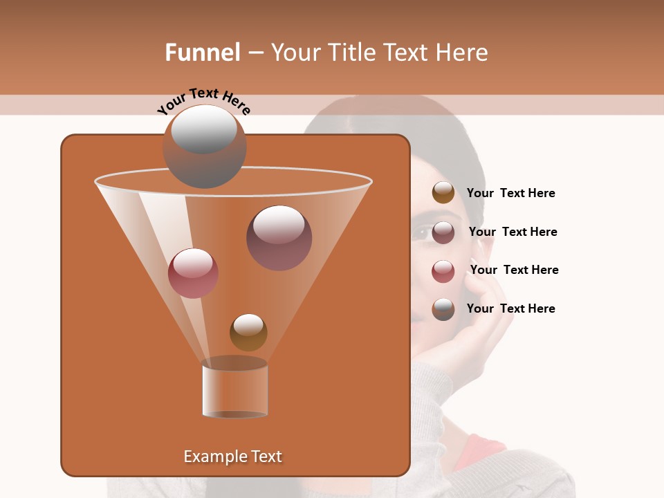 Hair Caucasian Expression PowerPoint Template