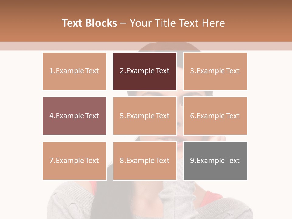 Hair Caucasian Expression PowerPoint Template
