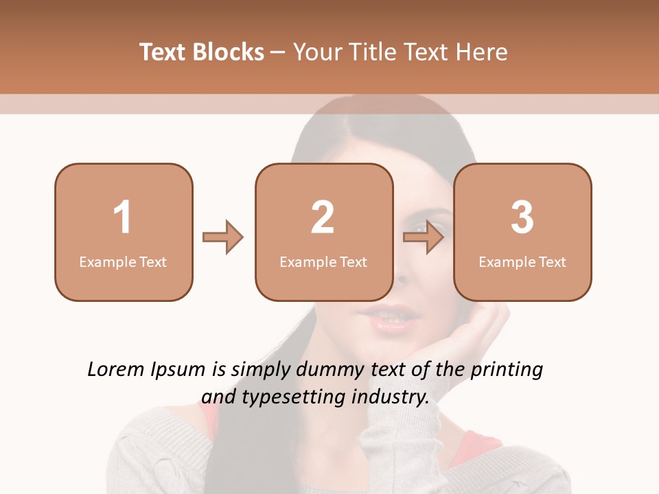 Hair Caucasian Expression PowerPoint Template