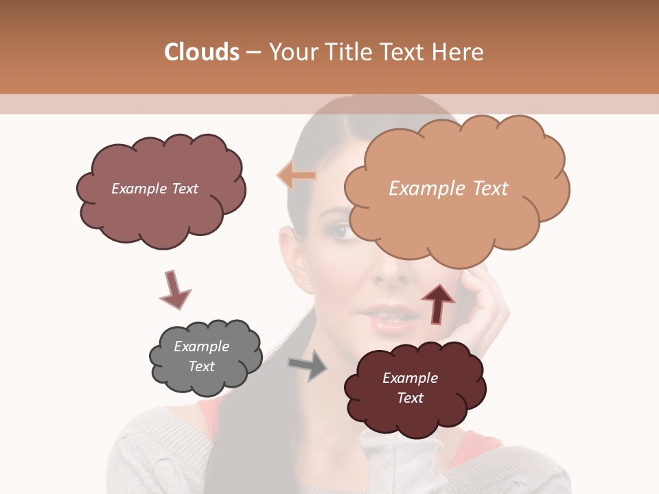 Hair Caucasian Expression PowerPoint Template