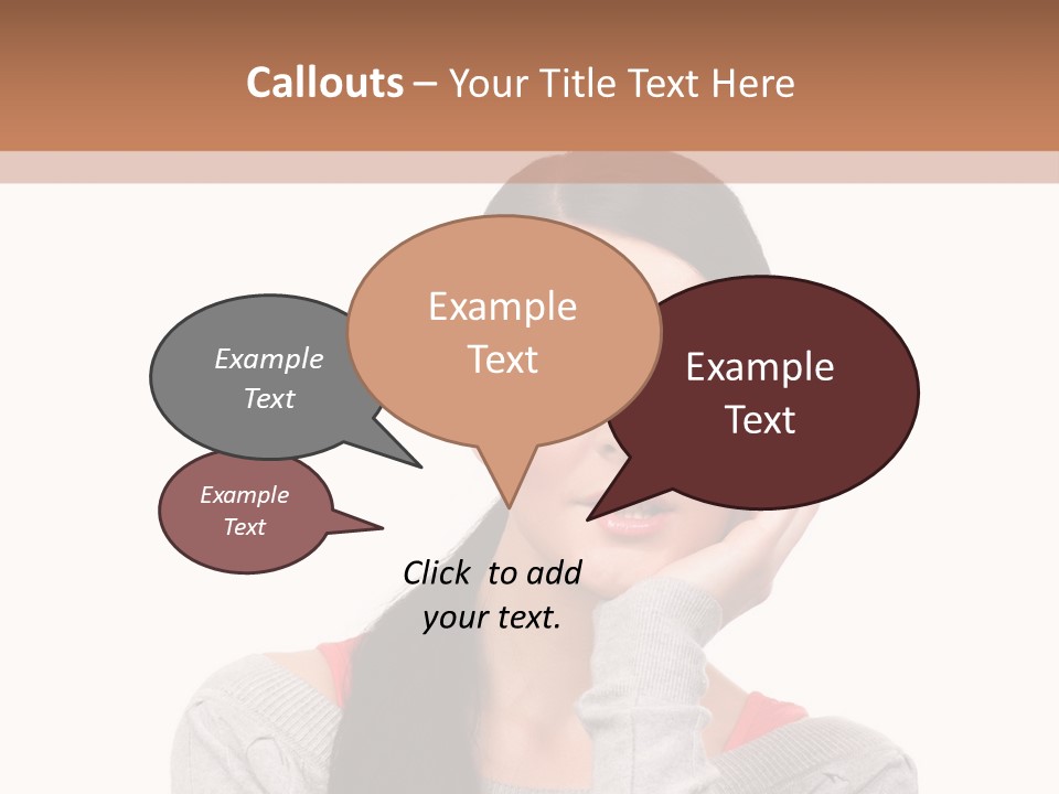 Hair Caucasian Expression PowerPoint Template