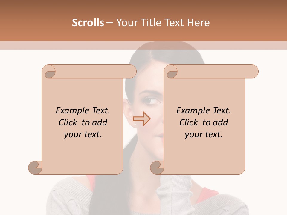 Hair Caucasian Expression PowerPoint Template