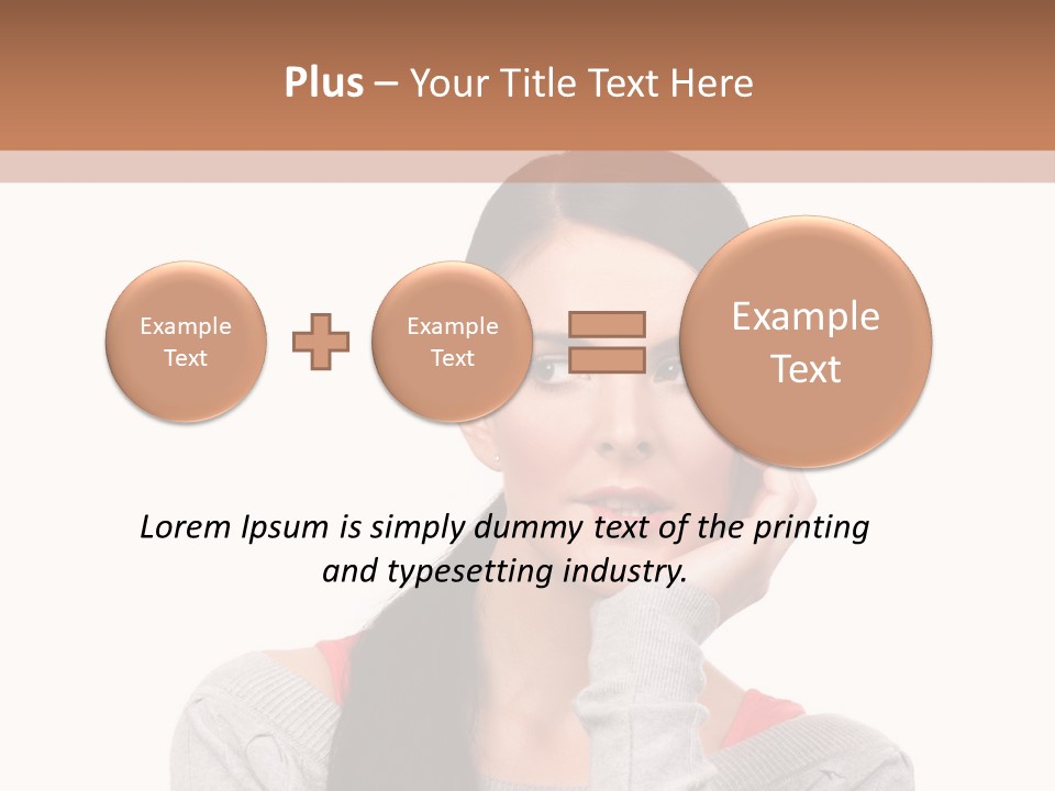 Hair Caucasian Expression PowerPoint Template
