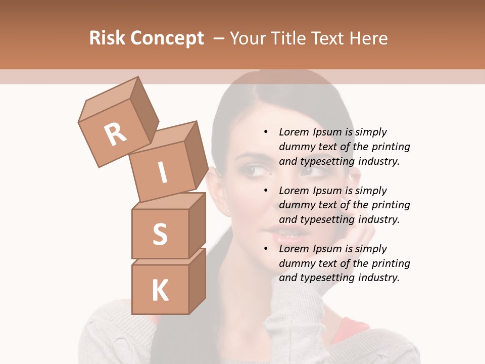 Hair Caucasian Expression PowerPoint Template