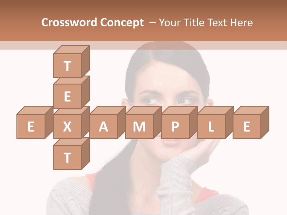 Hair Caucasian Expression PowerPoint Template