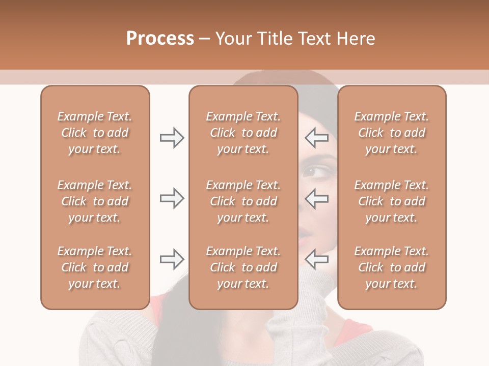 Hair Caucasian Expression PowerPoint Template