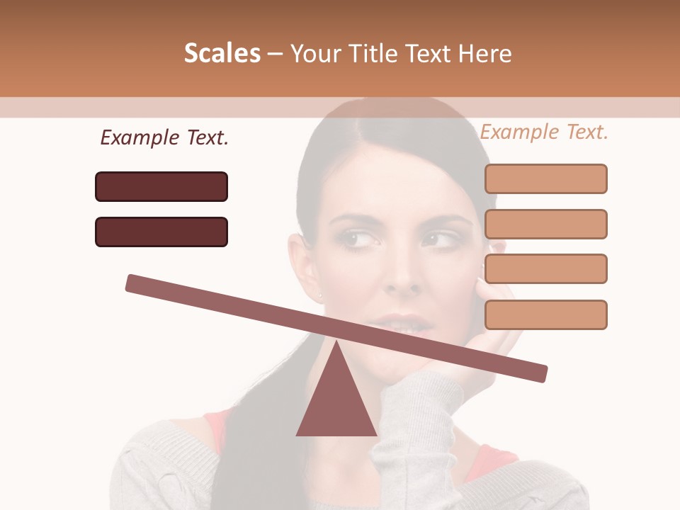 Hair Caucasian Expression PowerPoint Template