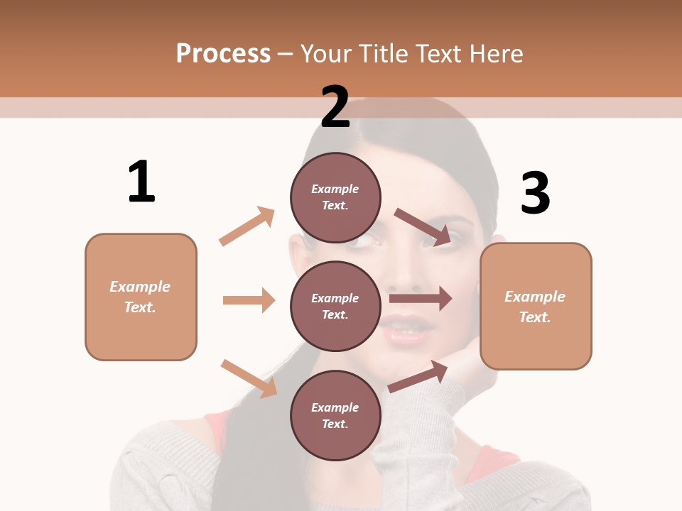Hair Caucasian Expression PowerPoint Template