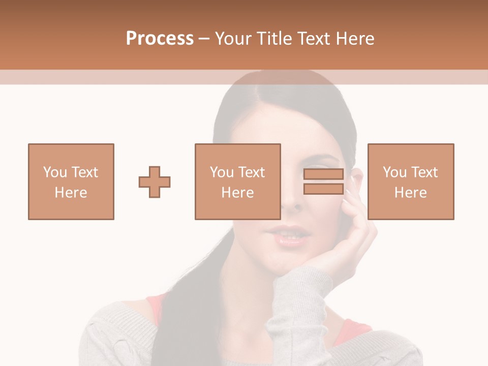Hair Caucasian Expression PowerPoint Template