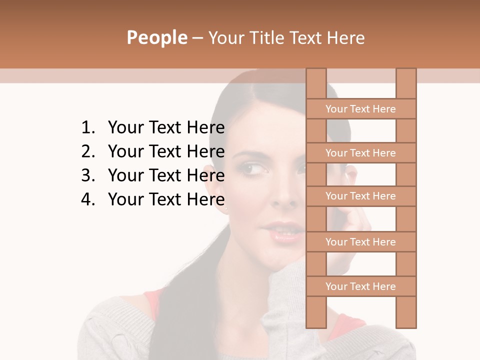 Hair Caucasian Expression PowerPoint Template