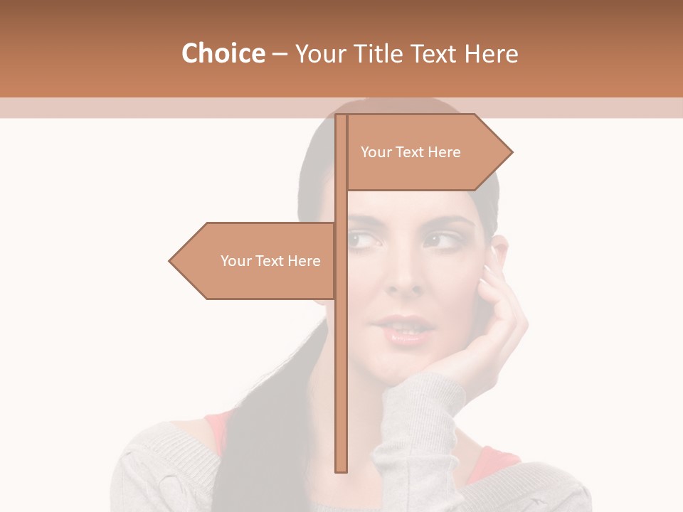 Hair Caucasian Expression PowerPoint Template