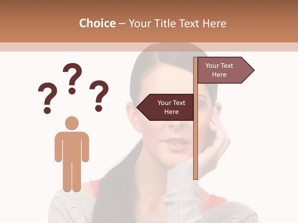 Hair Caucasian Expression PowerPoint Template