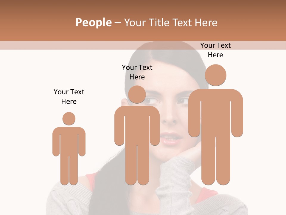 Hair Caucasian Expression PowerPoint Template