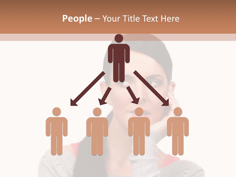 Hair Caucasian Expression PowerPoint Template