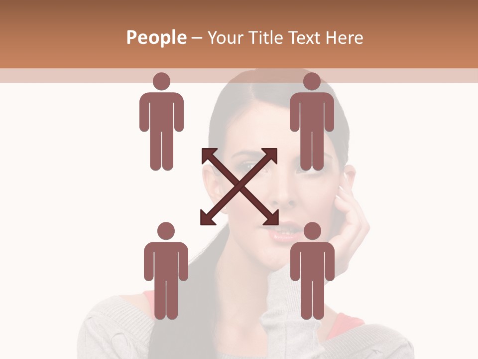 Hair Caucasian Expression PowerPoint Template