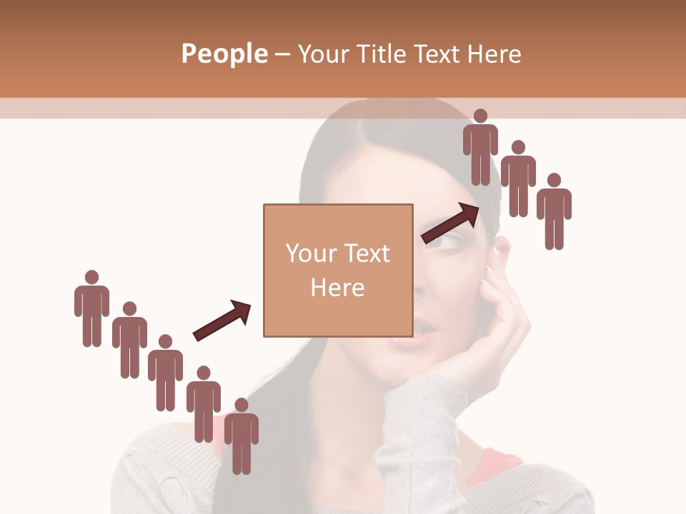 Hair Caucasian Expression PowerPoint Template