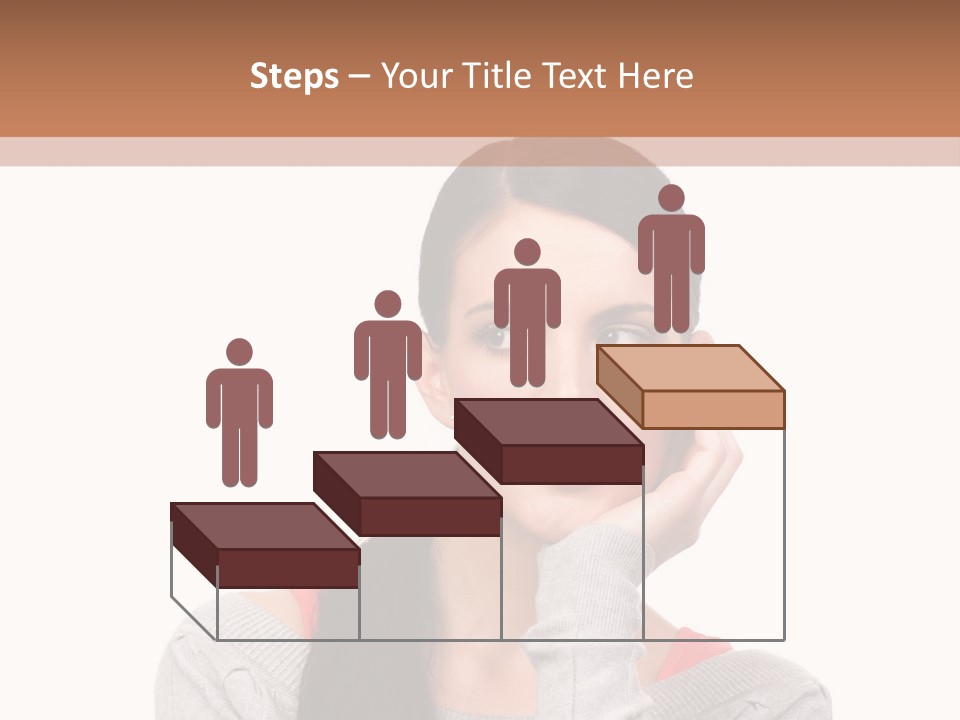 Hair Caucasian Expression PowerPoint Template