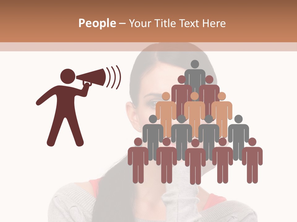 Hair Caucasian Expression PowerPoint Template