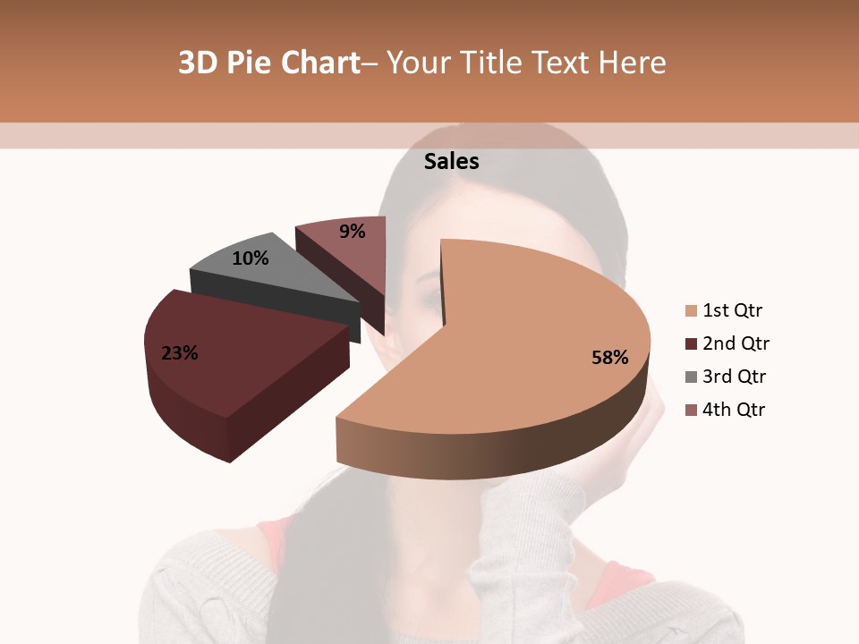 Hair Caucasian Expression PowerPoint Template