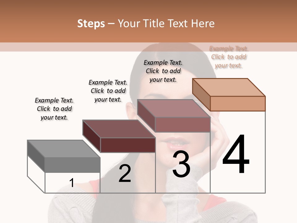 Hair Caucasian Expression PowerPoint Template