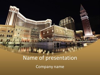 Fake Vacation Macau PowerPoint Template