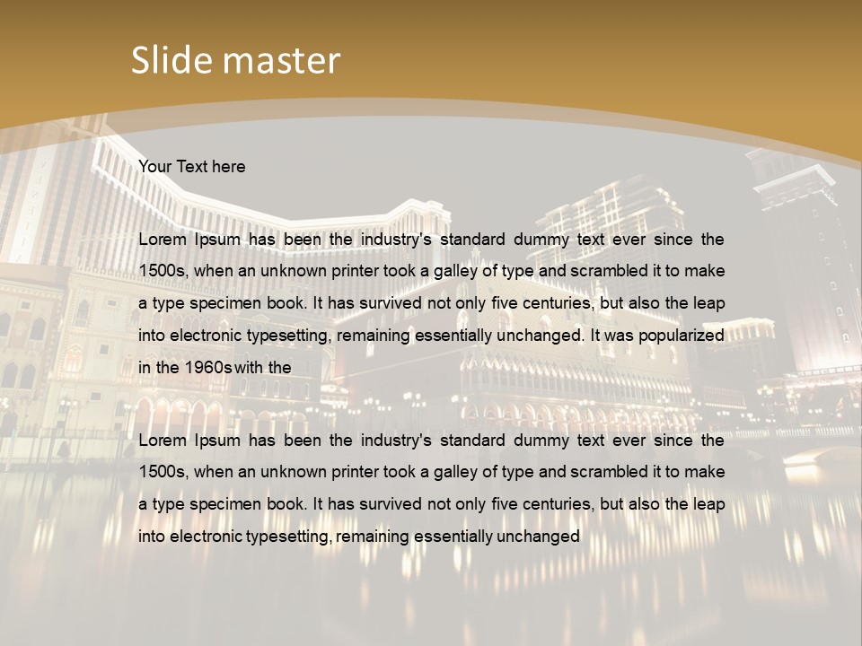 Fake Vacation Macau PowerPoint Template