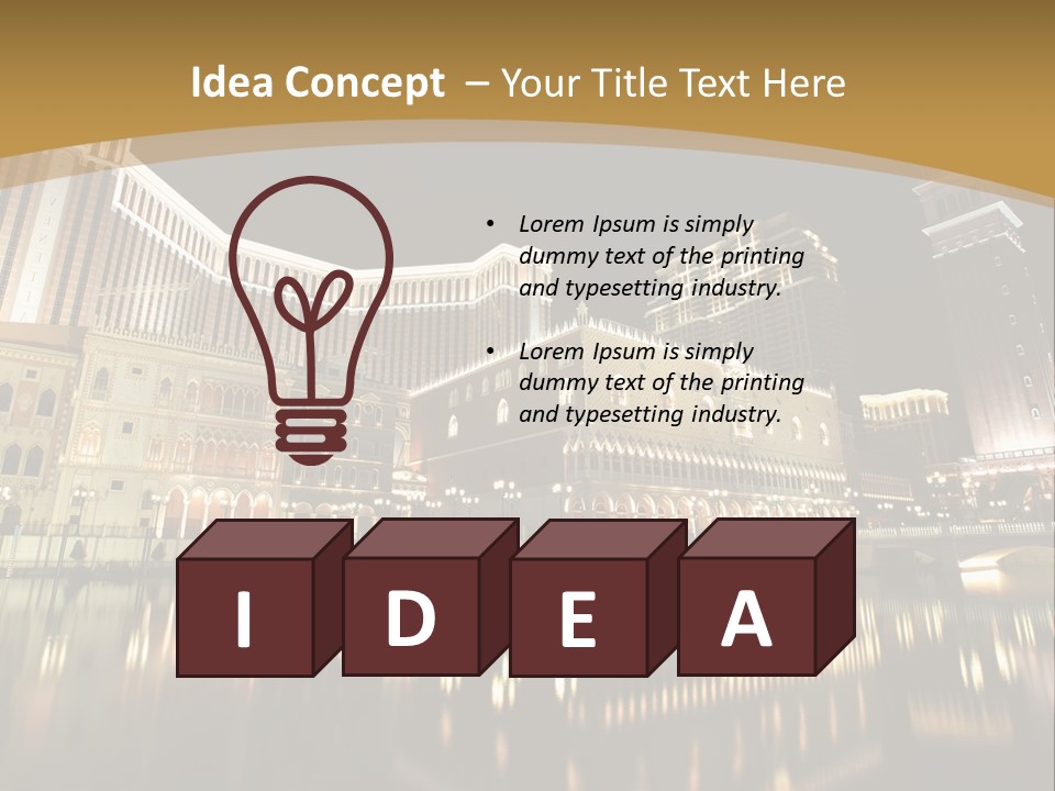 Fake Vacation Macau PowerPoint Template