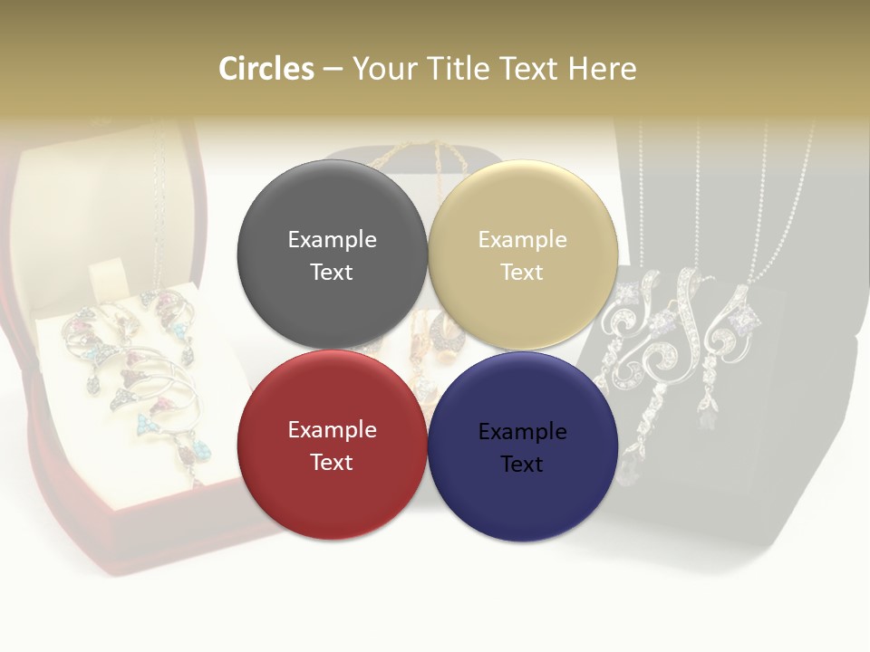 Three Different Types Of Jewelry In A Presentation Box PowerPoint Template