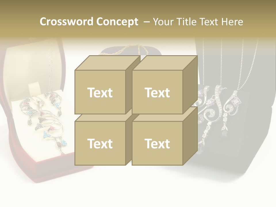 Three Different Types Of Jewelry In A Presentation Box PowerPoint Template