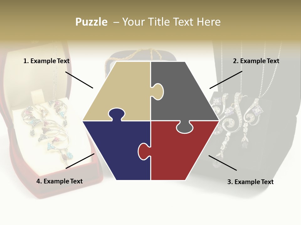 Three Different Types Of Jewelry In A Presentation Box PowerPoint Template