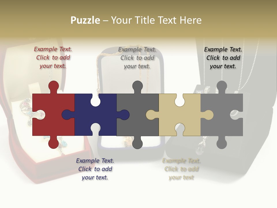 Three Different Types Of Jewelry In A Presentation Box PowerPoint Template