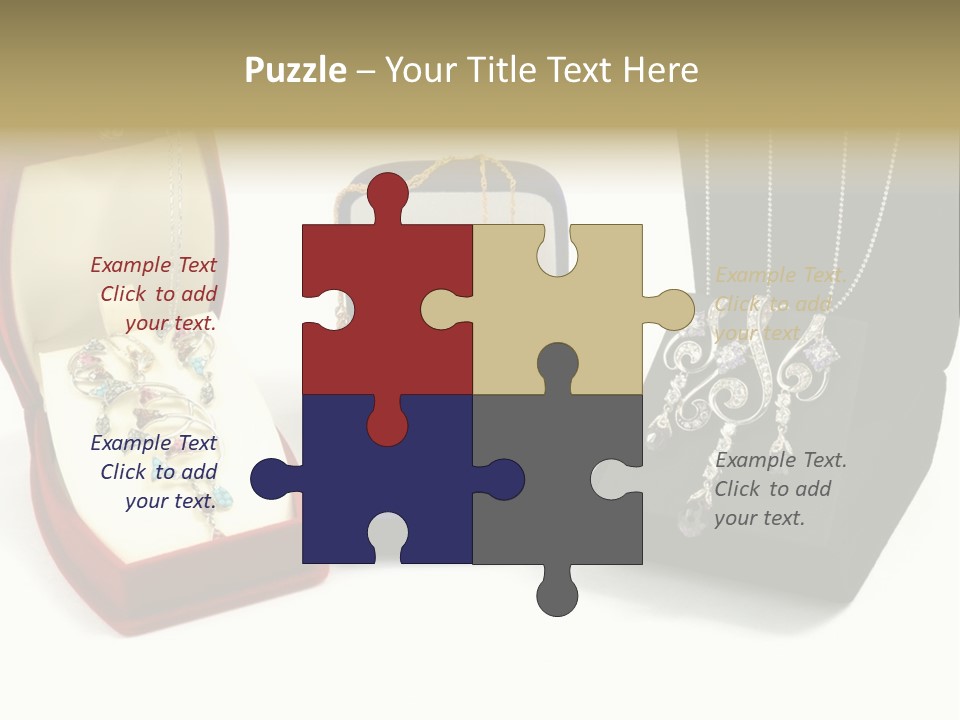 Three Different Types Of Jewelry In A Presentation Box PowerPoint Template