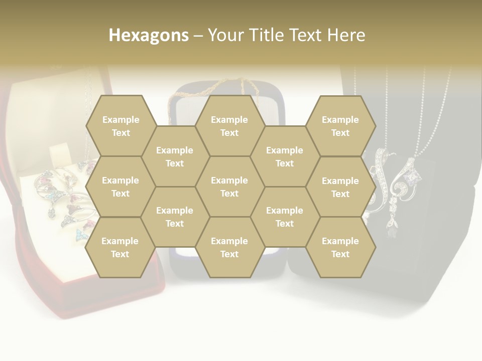 Three Different Types Of Jewelry In A Presentation Box PowerPoint Template
