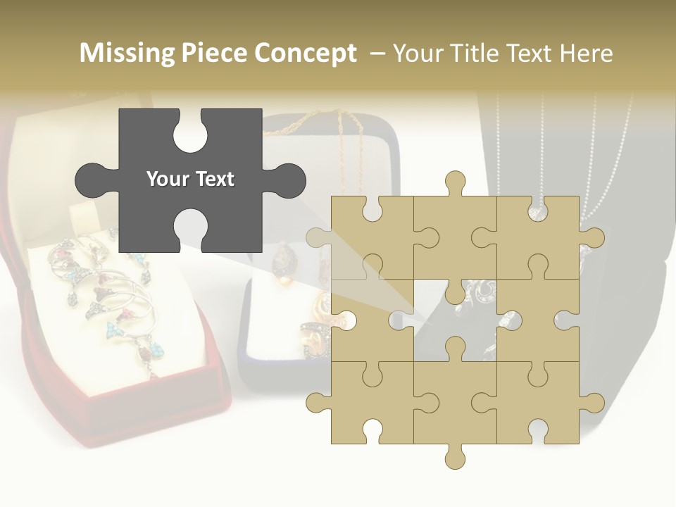 Three Different Types Of Jewelry In A Presentation Box PowerPoint Template