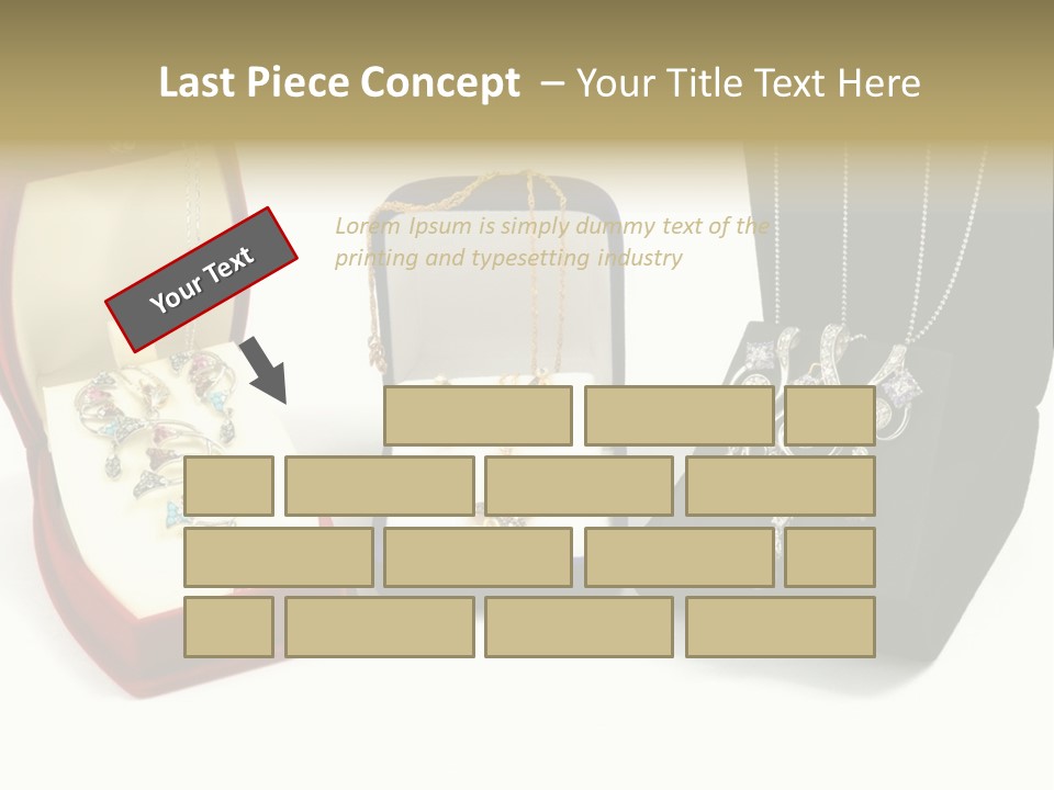 Three Different Types Of Jewelry In A Presentation Box PowerPoint Template