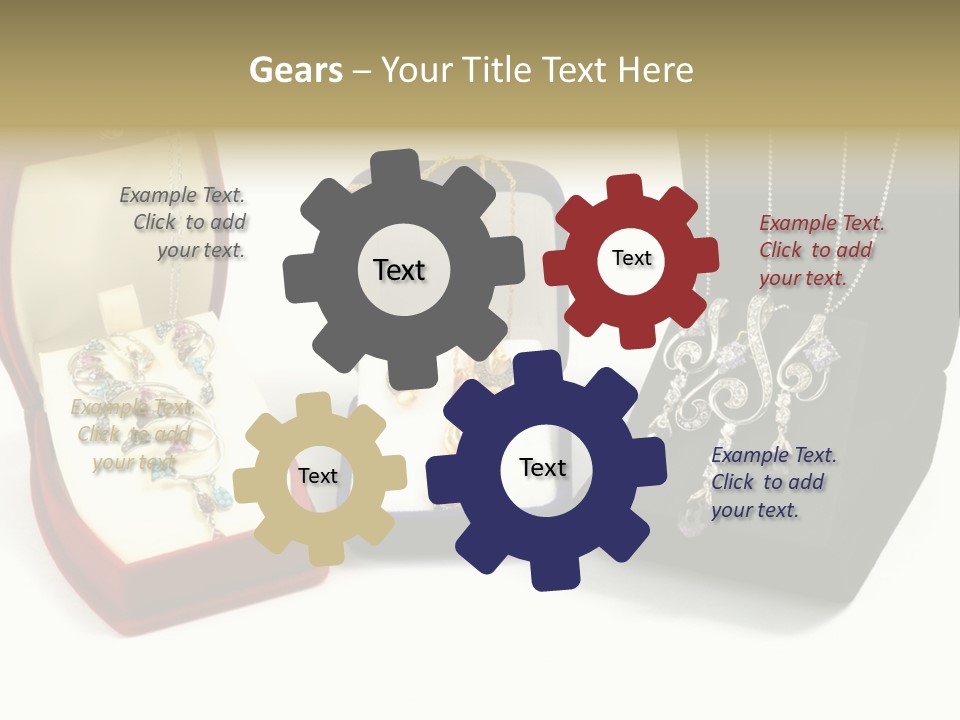 Three Different Types Of Jewelry In A Presentation Box PowerPoint Template