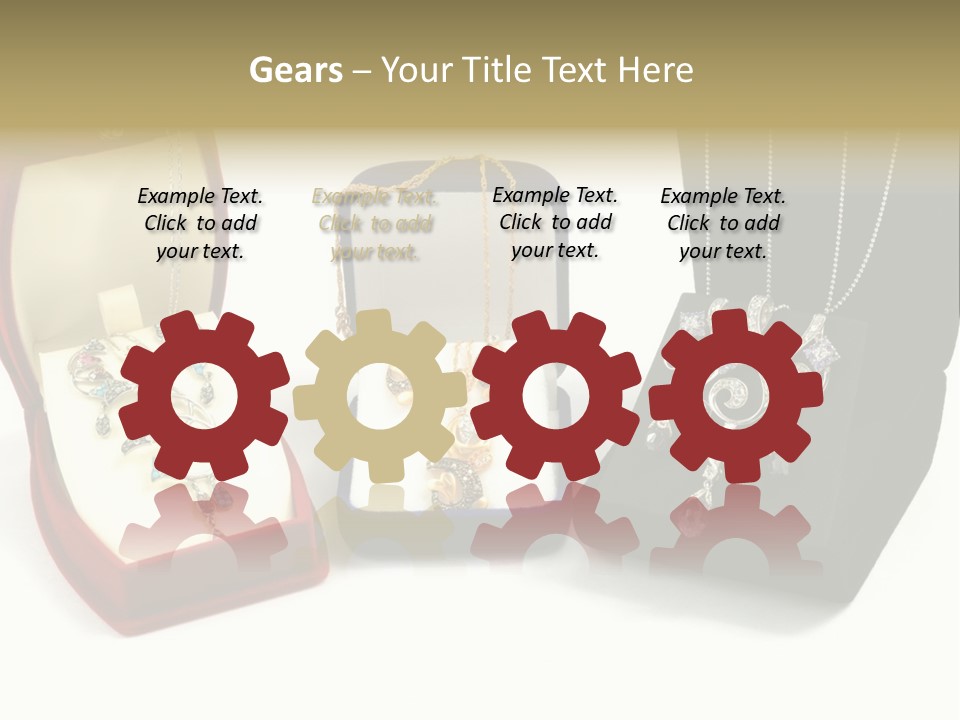 Three Different Types Of Jewelry In A Presentation Box PowerPoint Template