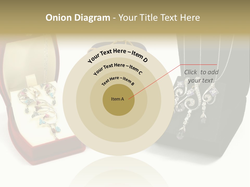 Three Different Types Of Jewelry In A Presentation Box PowerPoint Template