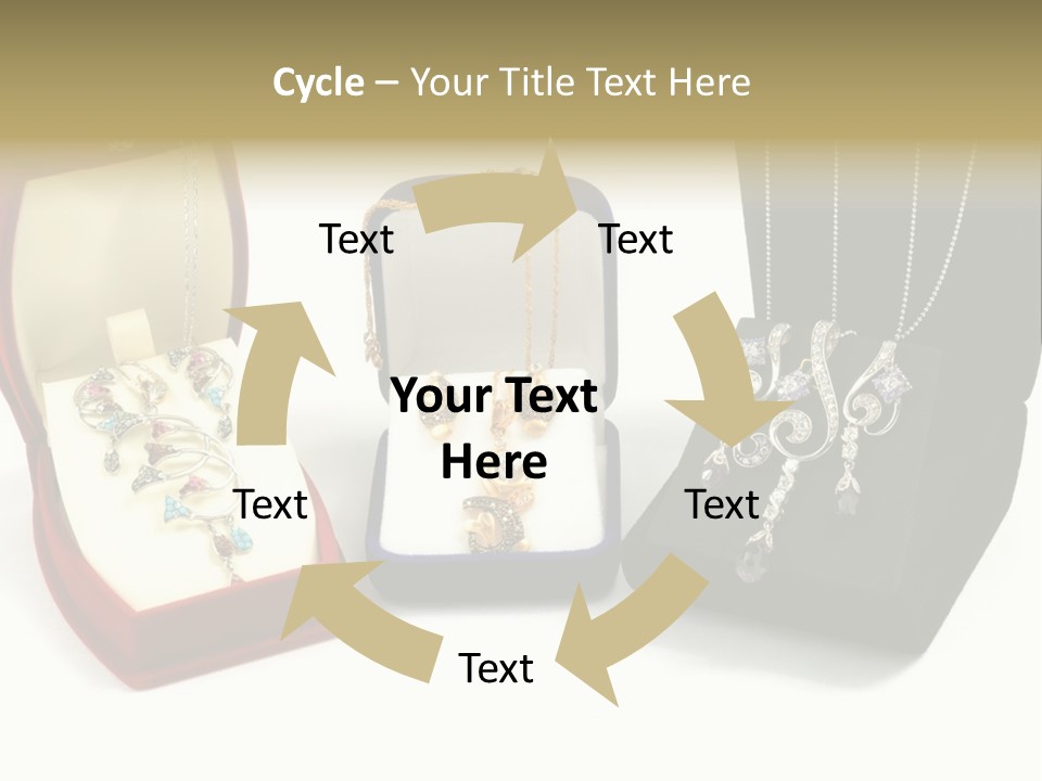 Three Different Types Of Jewelry In A Presentation Box PowerPoint Template