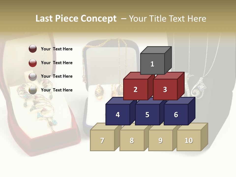 Three Different Types Of Jewelry In A Presentation Box PowerPoint Template