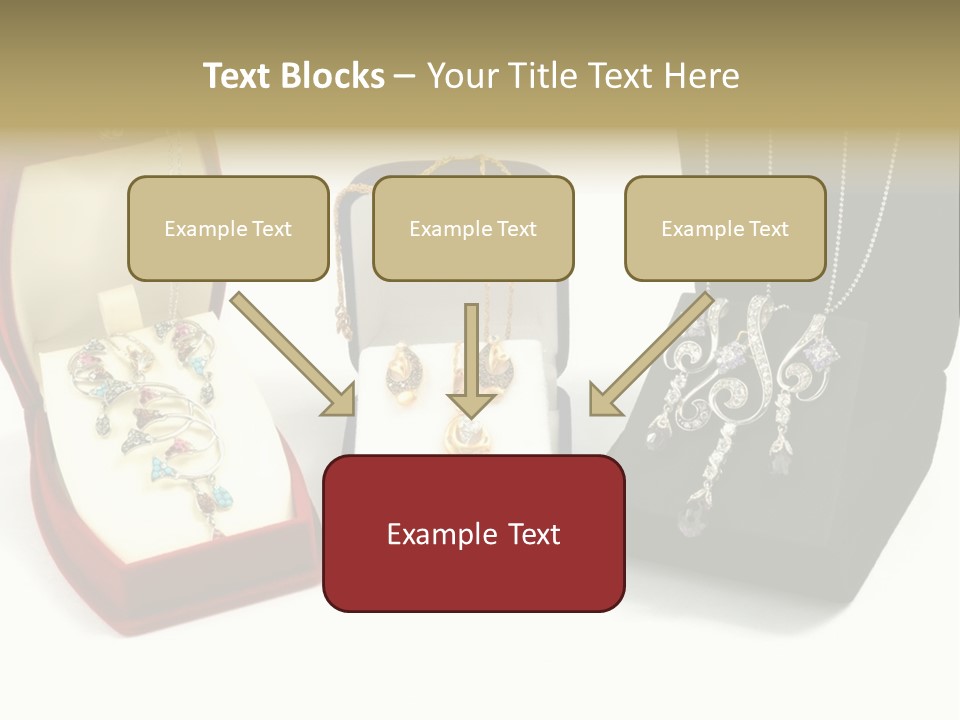 Three Different Types Of Jewelry In A Presentation Box PowerPoint Template